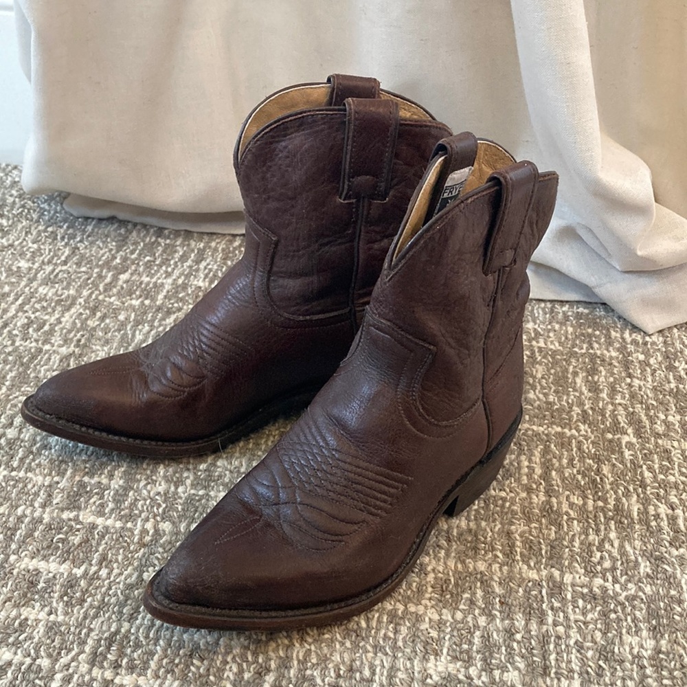 FRYE brown cowboy boots